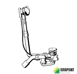 COLONNA SCARICO VASCA USCITA 45° IN PP Ø 40/50 MM