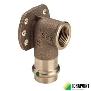 GOMITO 90° CON FLANGIA 2225.5 F PRESSIONE ACQUA Ø 1/2