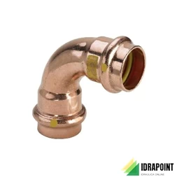 CURVA 90° 2616 IN RAME A PRESSARE X GAS Ø 15 F/F