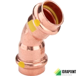 CURVA 45° 2626 IN RAME A PRESSIONE X GAS Ø 15 F/F