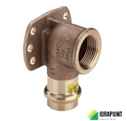 GOMITO 90° CON FLANGIA 2625.5 FILETTATO F. GAS Ø 1/2