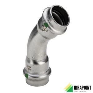 CURVA 45° FEMMINA 2326 INOX PRESSIONE X ACQUA Ø 18 MM